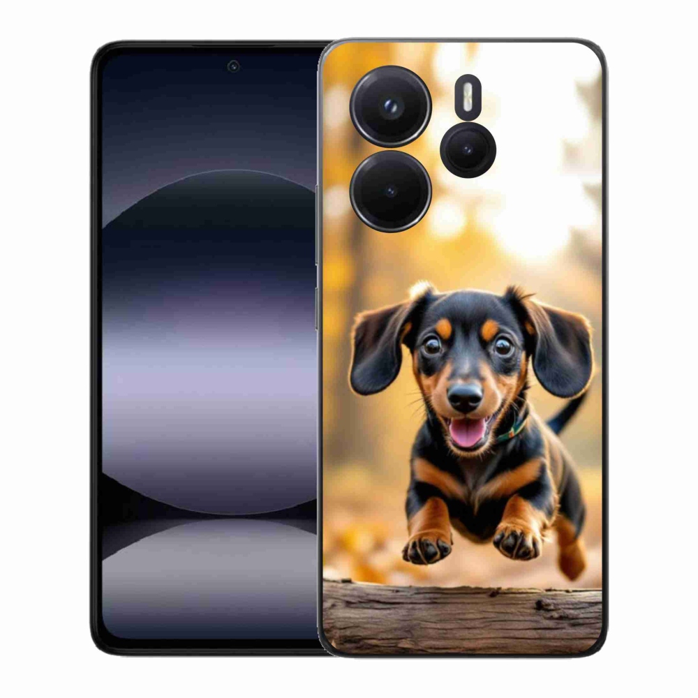 Gelový kryt mmCase na Xiaomi Redmi Note 14 - jezevčík 2