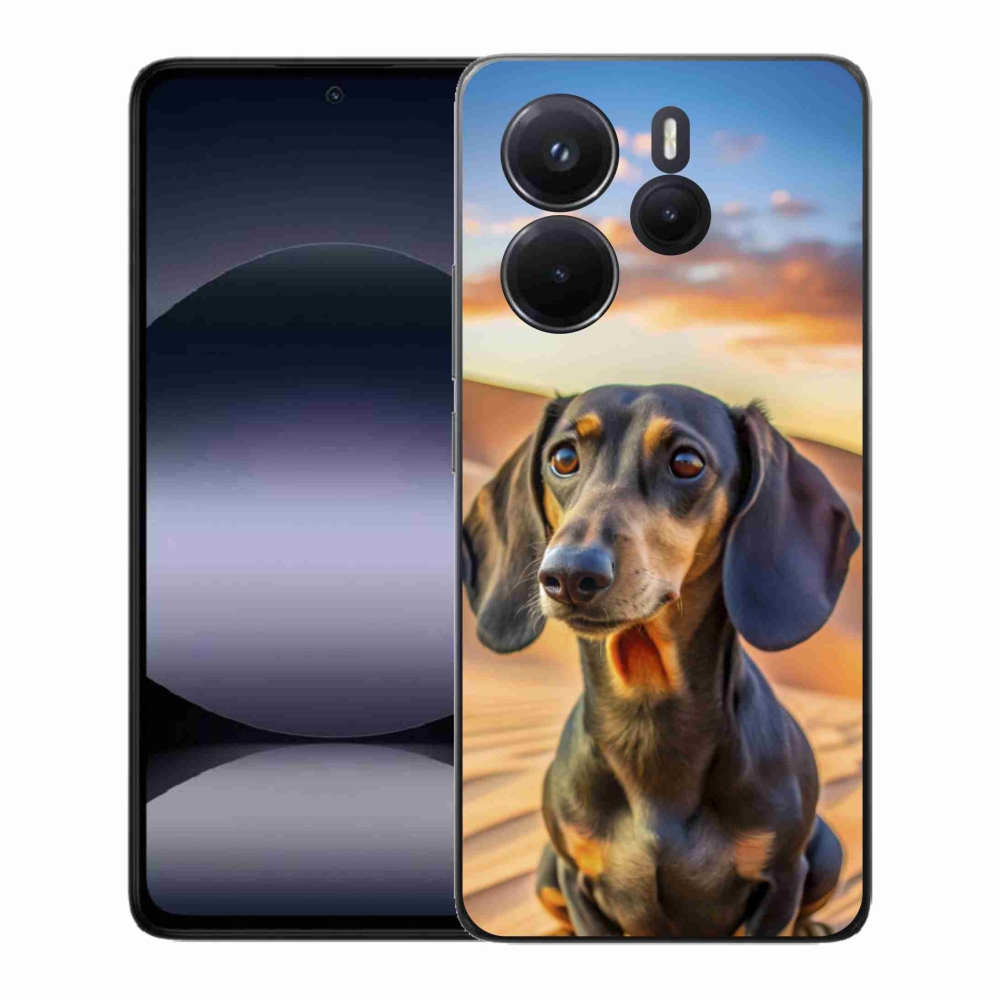 Gelový kryt mmCase na Xiaomi Redmi Note 14 - jezevčík 3 