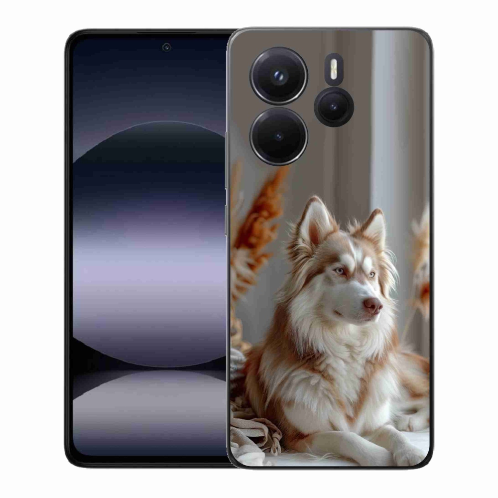 Gelový kryt mmCase na Xiaomi Redmi Note 14 - klidný sibiřský husky