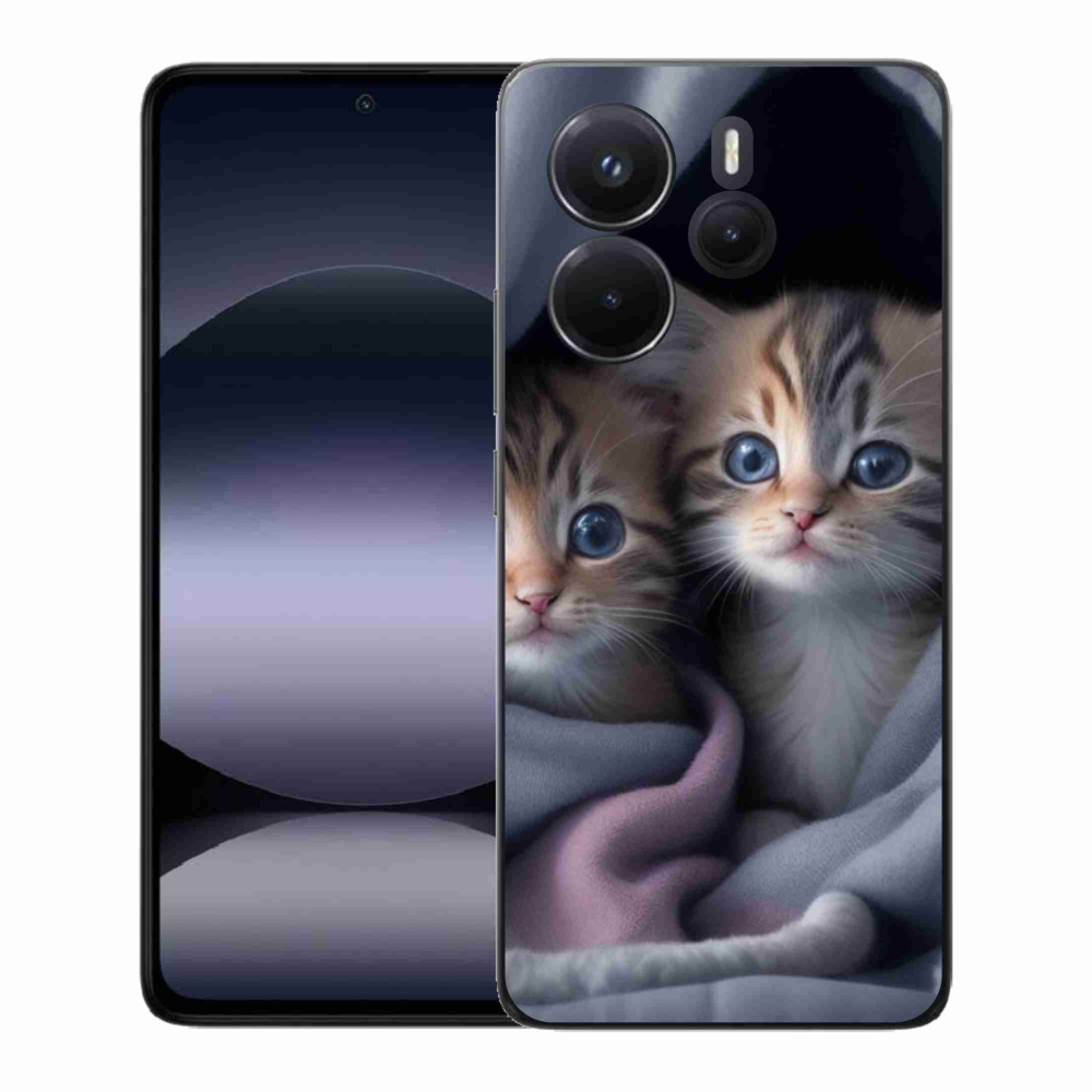 Gelový kryt mmCase na Xiaomi Redmi Note 14 - kočičí duo 2