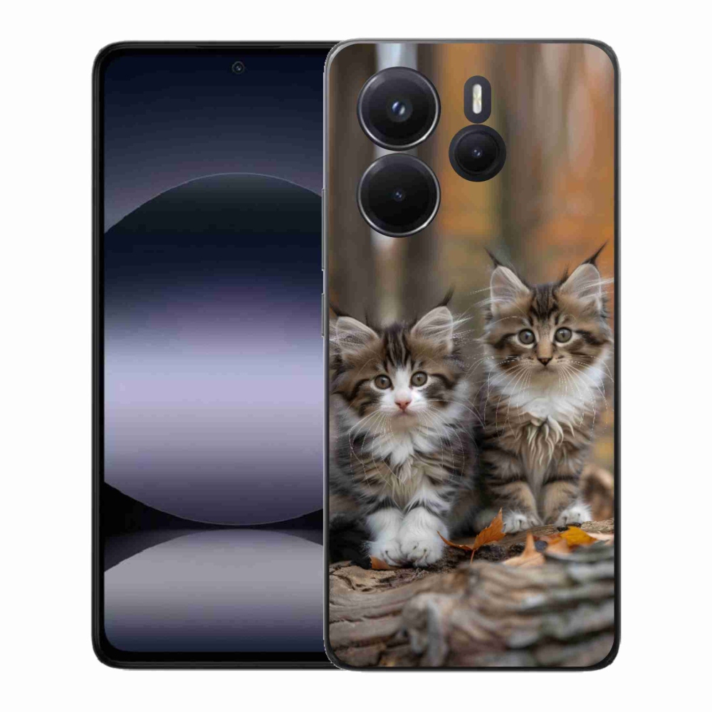 Gelový kryt mmCase na Xiaomi Redmi Note 14 - kočičí duo 3