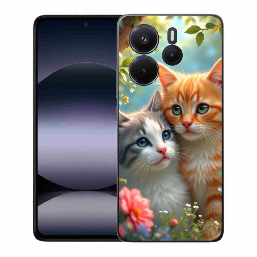 Gelový kryt mmCase na Xiaomi Redmi Note 14 - kočičí láska 2