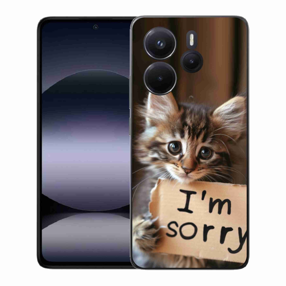 Gelový kryt mmCase na Xiaomi Redmi Note 14 - kočíčí omluva