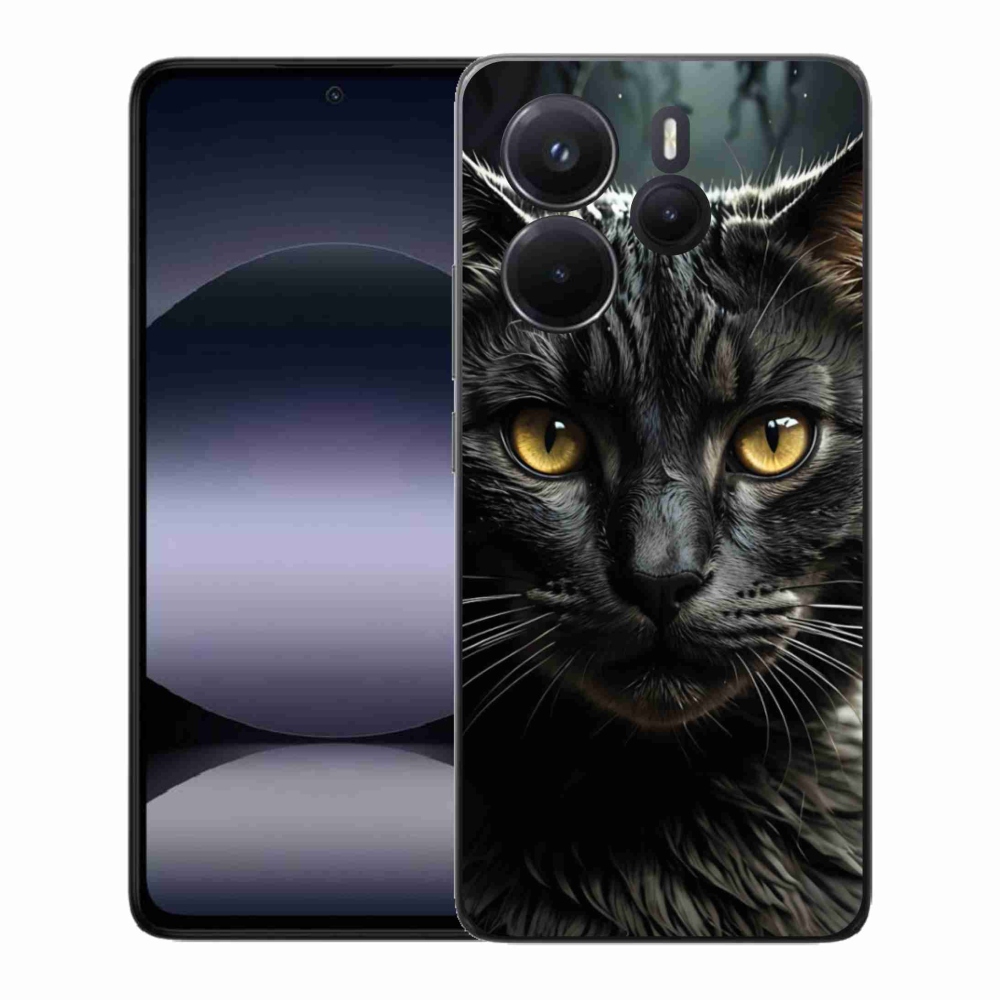 Gelový kryt mmCase na Xiaomi Redmi Note 14 - kočičí pohled 3