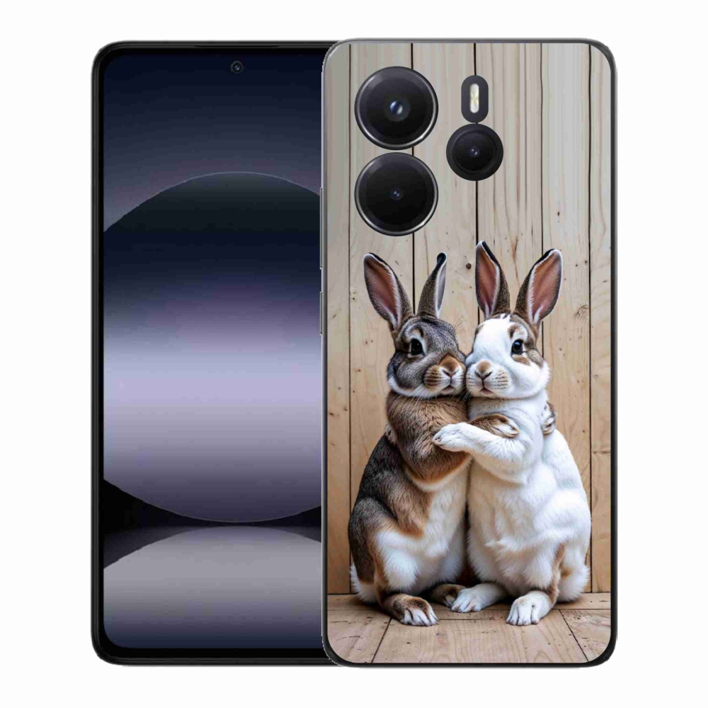 Gelový kryt mmCase na Xiaomi Redmi Note 14 - králičí pár