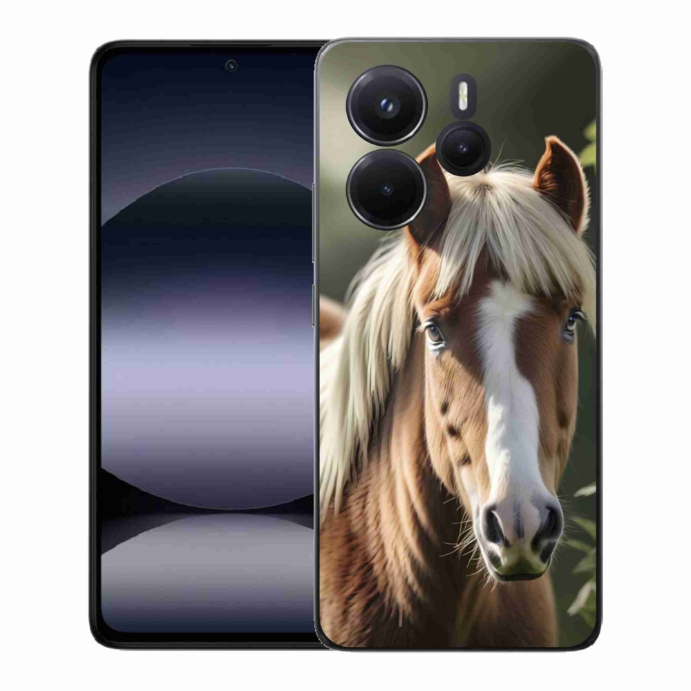 Gelový kryt mmCase na Xiaomi Redmi Note 14 - kůň se světlou hřívou