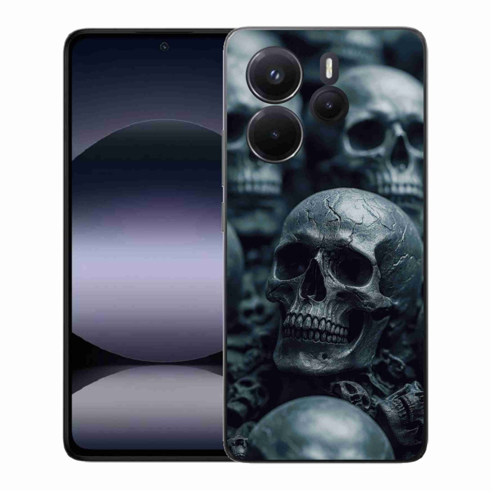 Gelový kryt mmCase na Xiaomi Redmi Note 14 - lebka 2