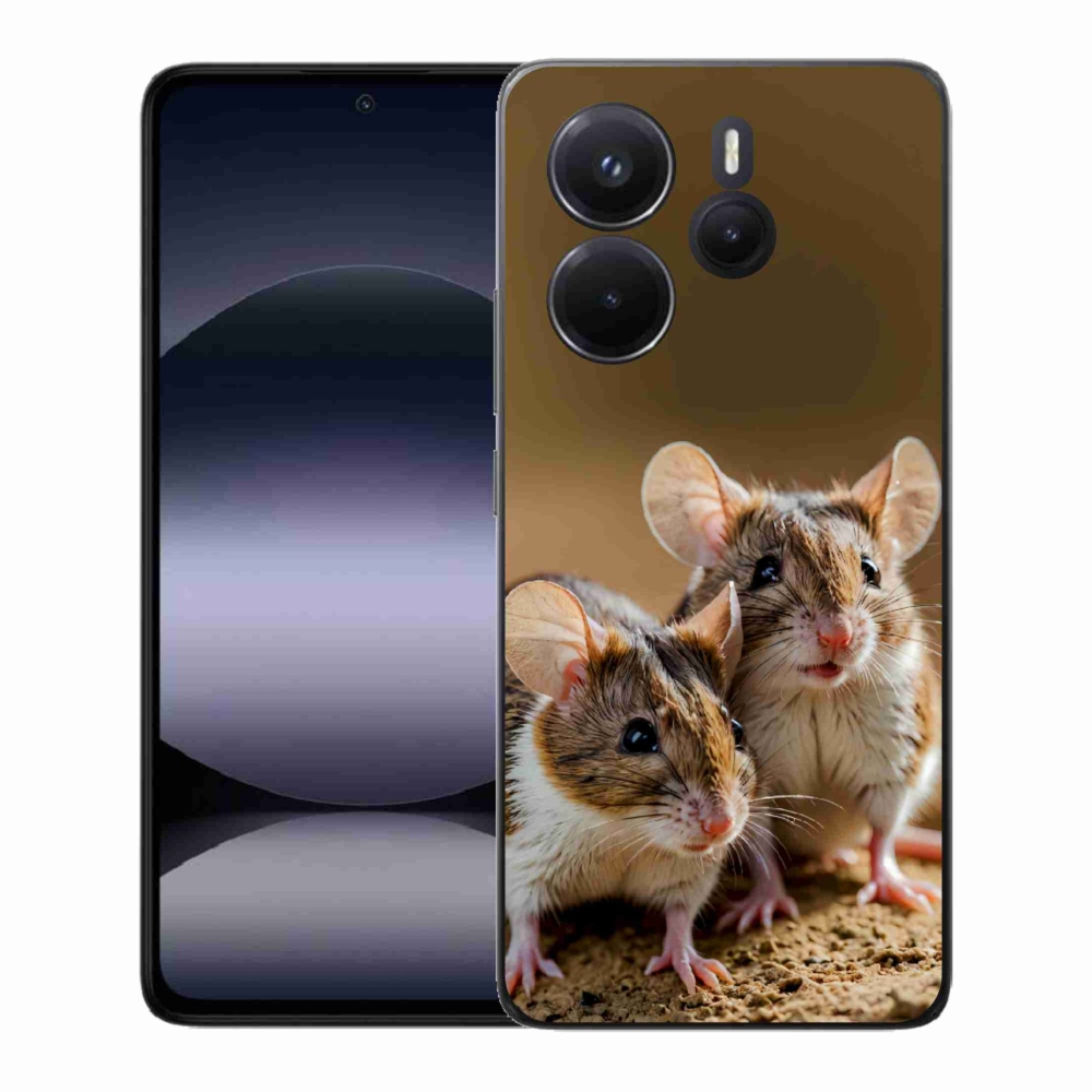 Gelový kryt mmCase na Xiaomi Redmi Note 14 - myší duo