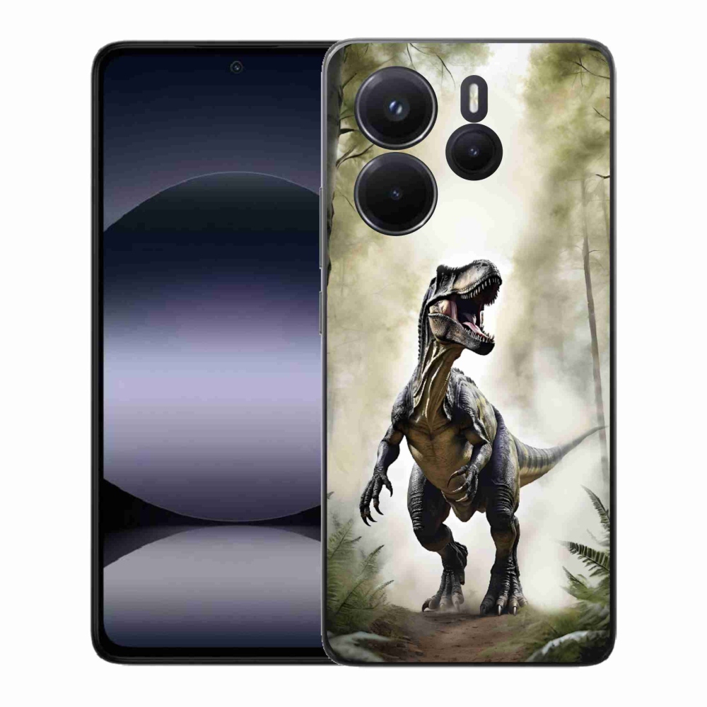 Gelový kryt mmCase na Xiaomi Redmi Note 14 - naštvaný T-Rex