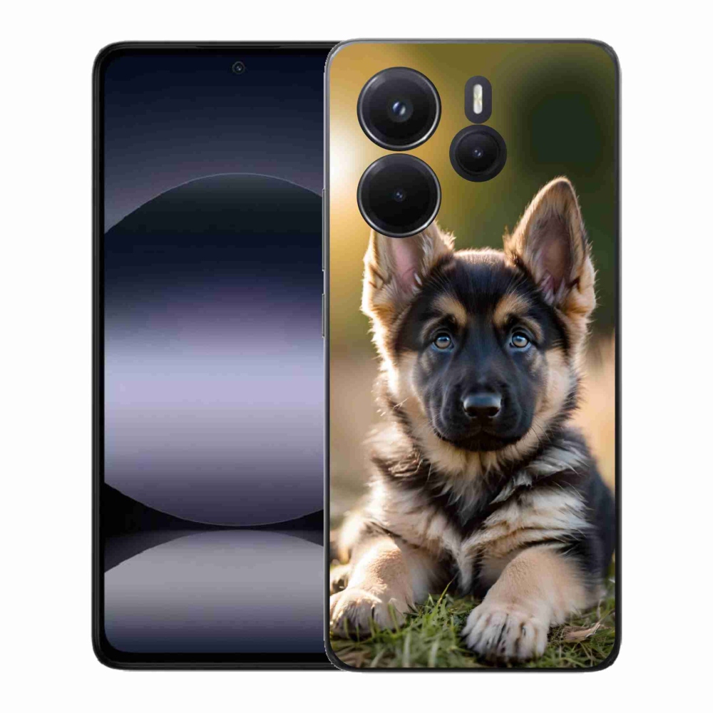 Gelový kryt mmCase na Xiaomi Redmi Note 14 - německý ovčák v přírodě