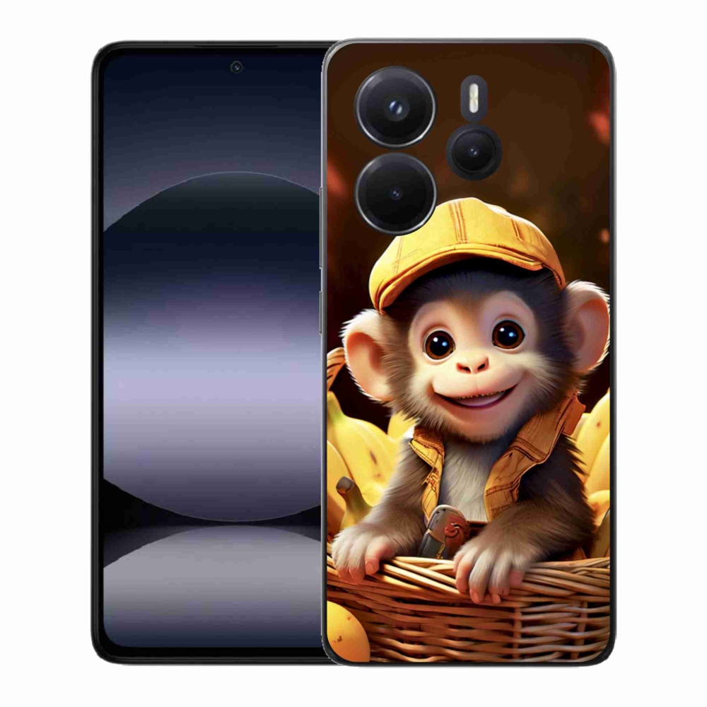 Gelový kryt mmCase na Xiaomi Redmi Note 14 - opice v košíku