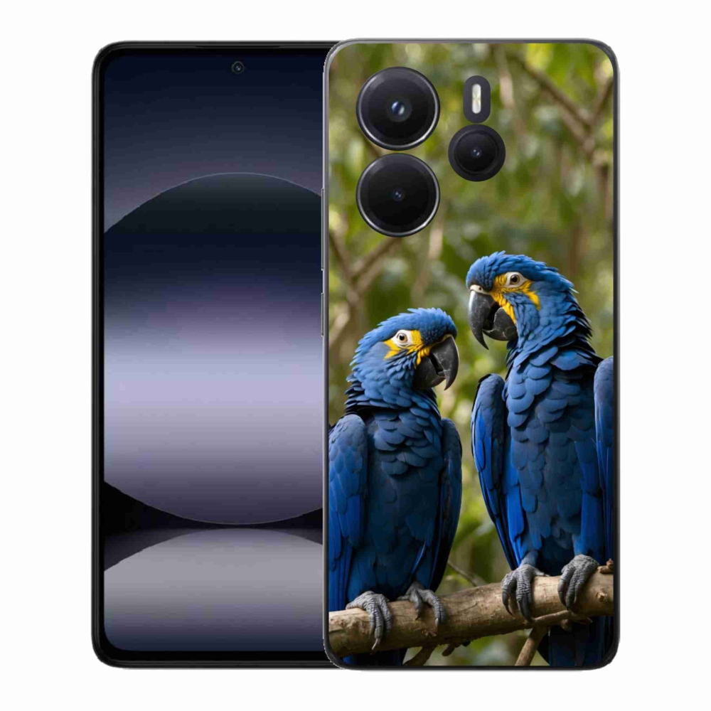 Gelový kryt mmCase na Xiaomi Redmi Note 14 - papouščí duo