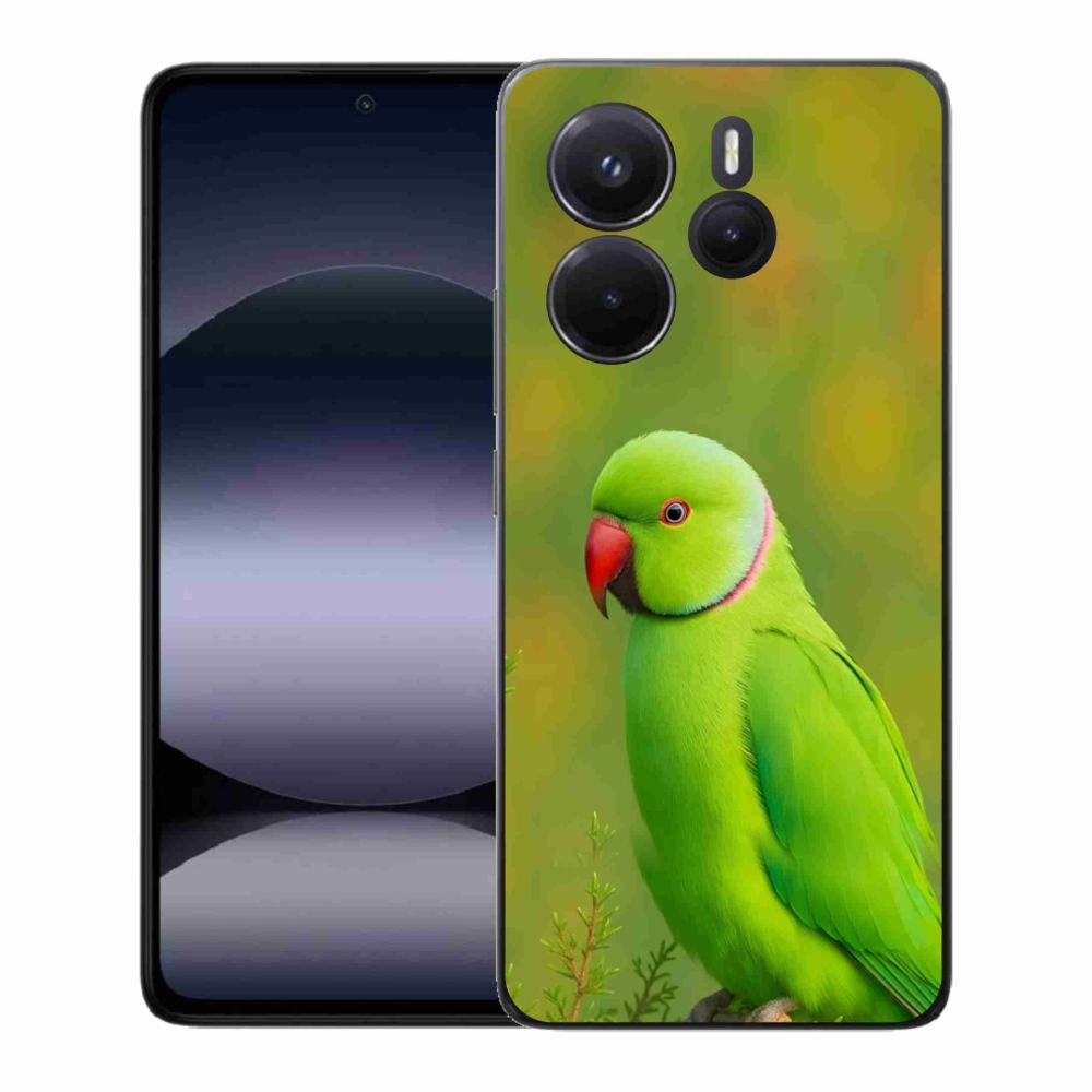 Gelový kryt mmCase na Xiaomi Redmi Note 14 - papoušek alexandr 2