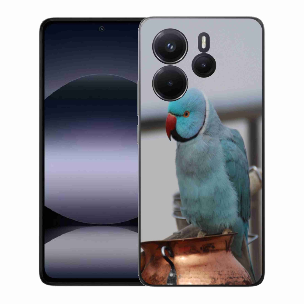 Gelový kryt mmCase na Xiaomi Redmi Note 14 - papoušek alexandr modrý