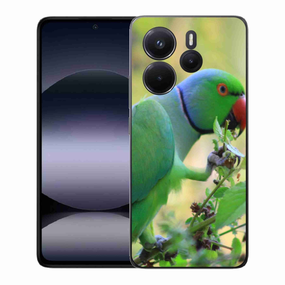 Gelový kryt mmCase na Xiaomi Redmi Note 14 - papoušek alexandr