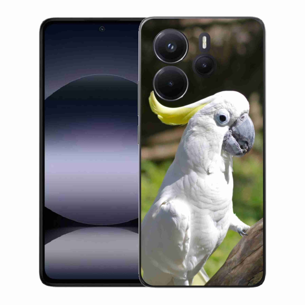 Gelový kryt mmCase na Xiaomi Redmi Note 14 - papoušek kakadu 2