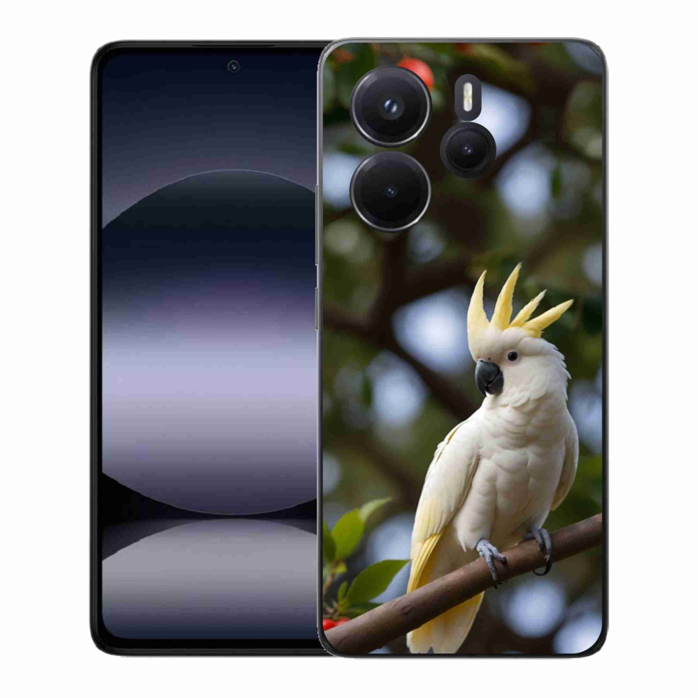 Gelový kryt mmCase na Xiaomi Redmi Note 14 - papoušek kakadu 3