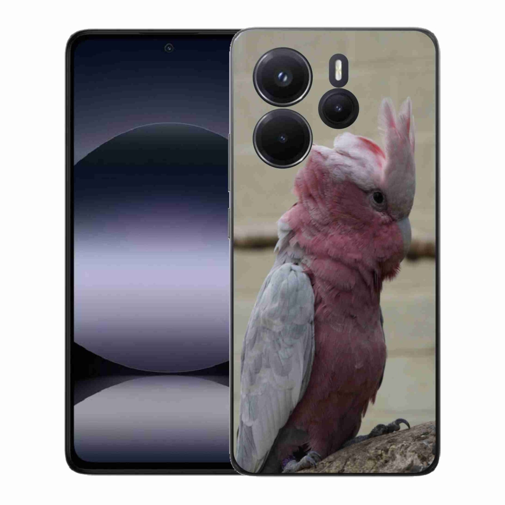 Gelový kryt mmCase na Xiaomi Redmi Note 14 - papoušek kakadu růžový