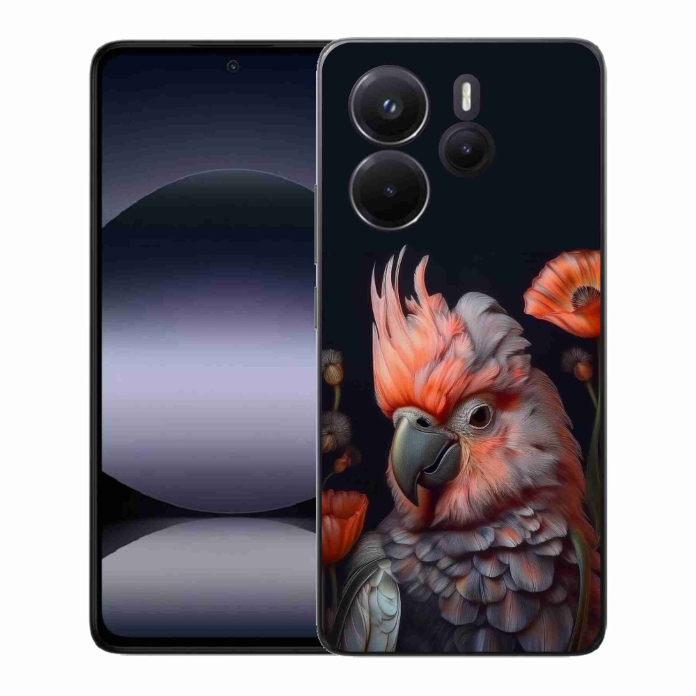 Gelový kryt mmCase na Xiaomi Redmi Note 14 - papoušek kakadu v barvách