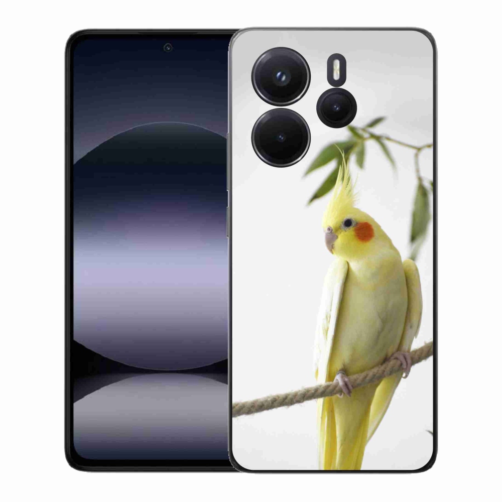 Gelový kryt mmCase na Xiaomi Redmi Note 14 - papoušek korela chocholatá