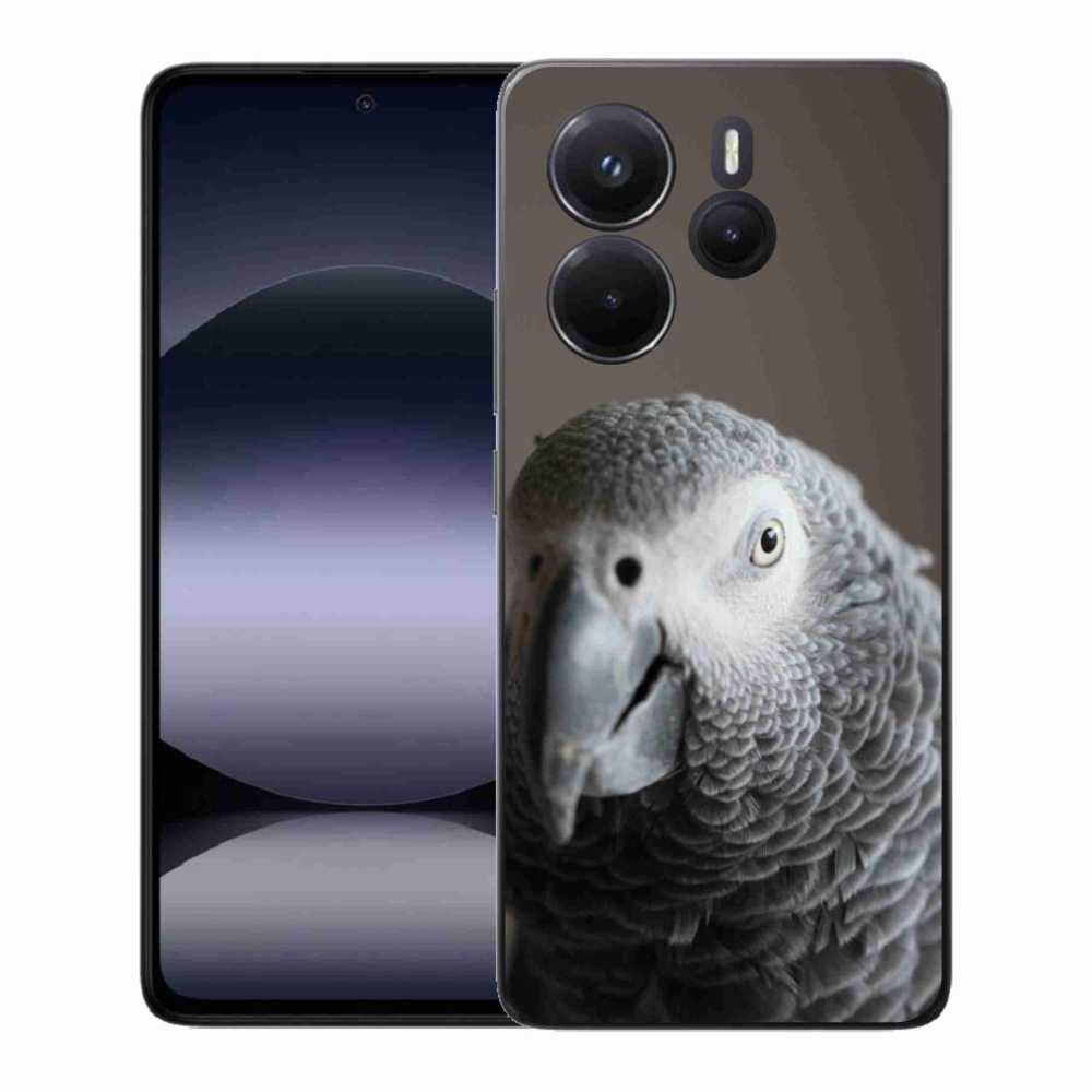 Gelový kryt mmCase na Xiaomi Redmi Note 14 - papoušek žako 2