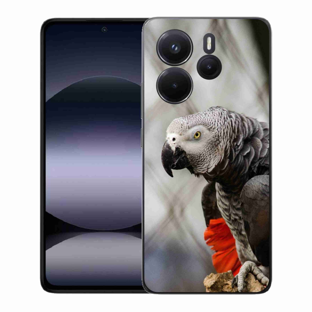 Gelový kryt mmCase na Xiaomi Redmi Note 14 - papoušek žako 3