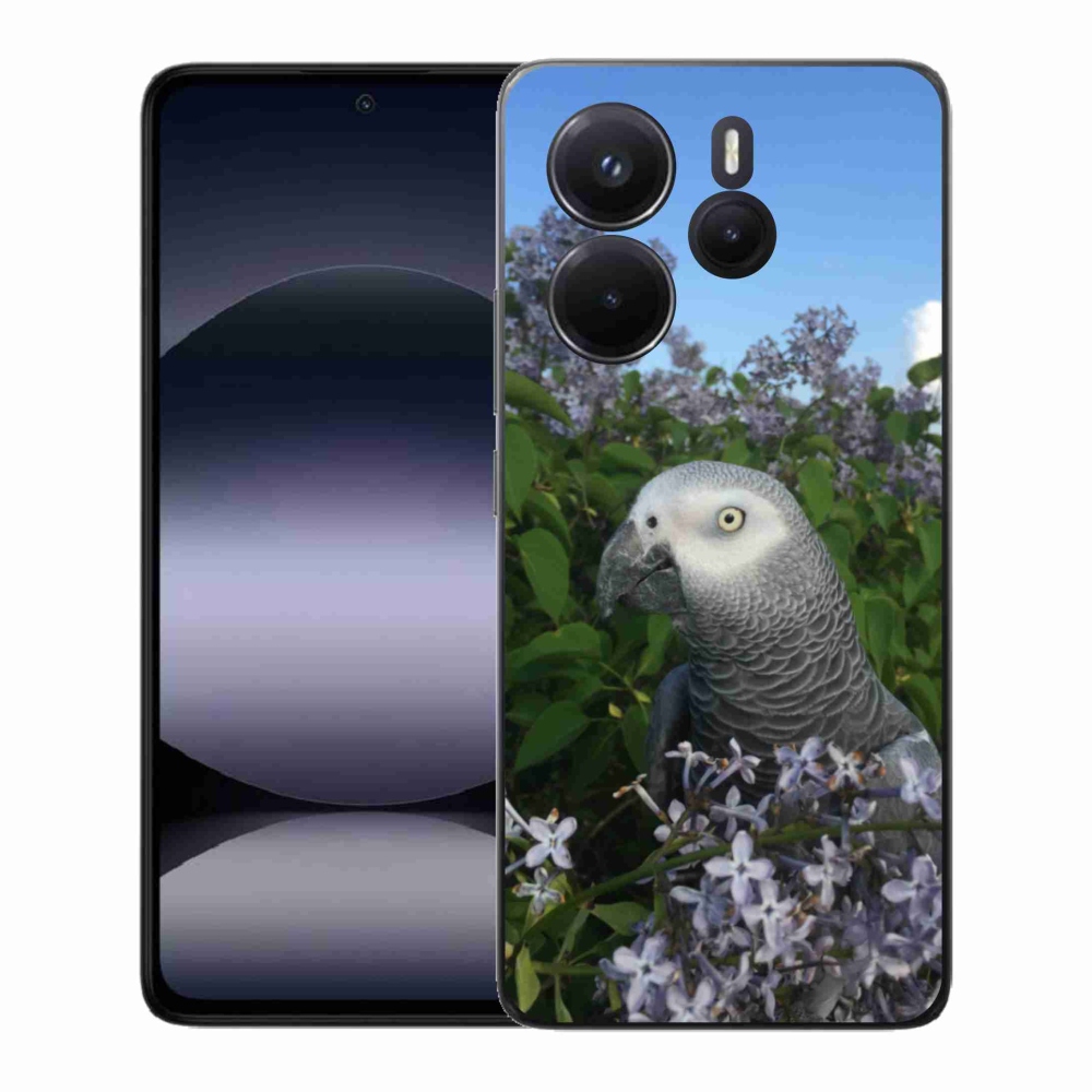 Gelový kryt mmCase na Xiaomi Redmi Note 14 - papoušek žako