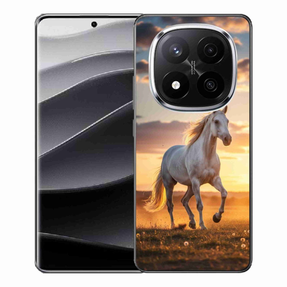 Gelový kryt mmCase na Xiaomi Redmi Note 14 Pro+ 5G - běžící bílý kůň 2