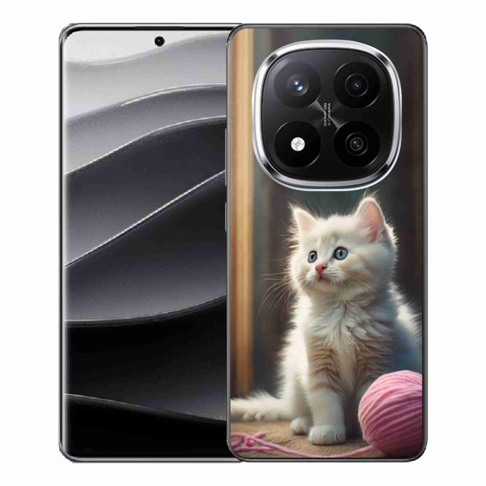 Gelový kryt mmCase na Xiaomi Redmi Note 14 Pro+ 5G - bílé kotě 2