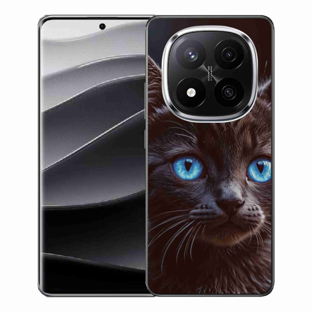 Gelový kryt mmCase na Xiaomi Redmi Note 14 Pro+ 5G - černé kotě 2