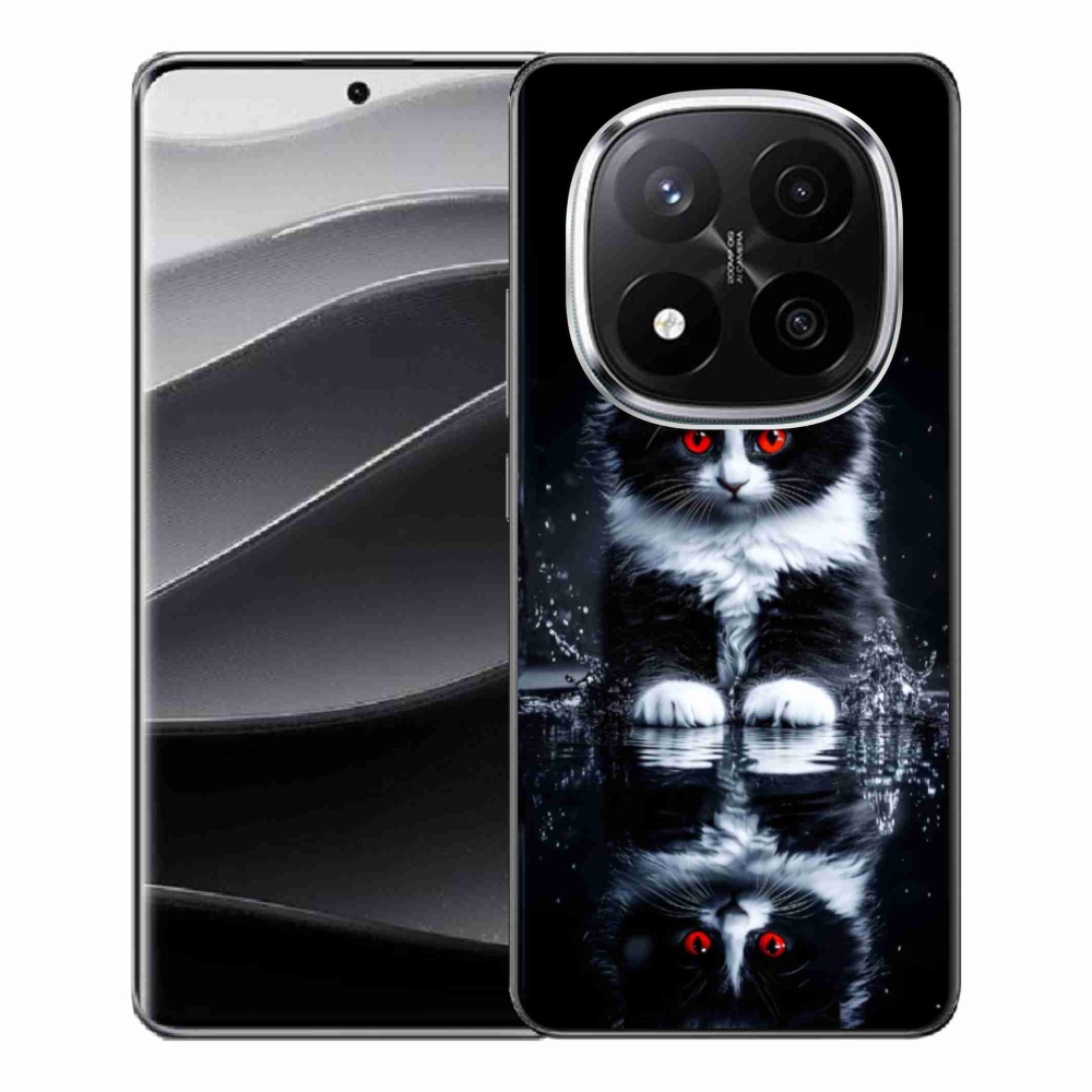 Gelový kryt mmCase na Xiaomi Redmi Note 14 Pro+ 5G - černobílé kotě