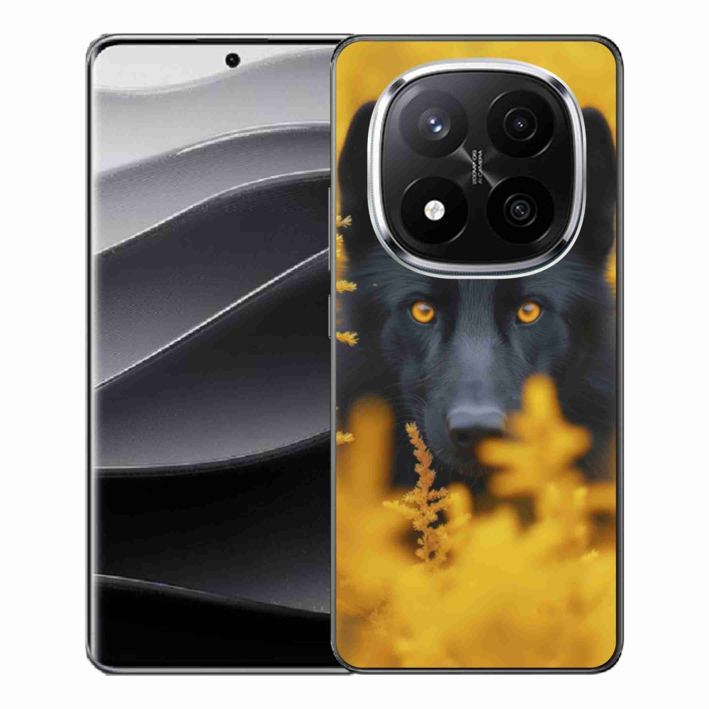 Gelový kryt mmCase na Xiaomi Redmi Note 14 Pro+ 5G - černý vlk 2