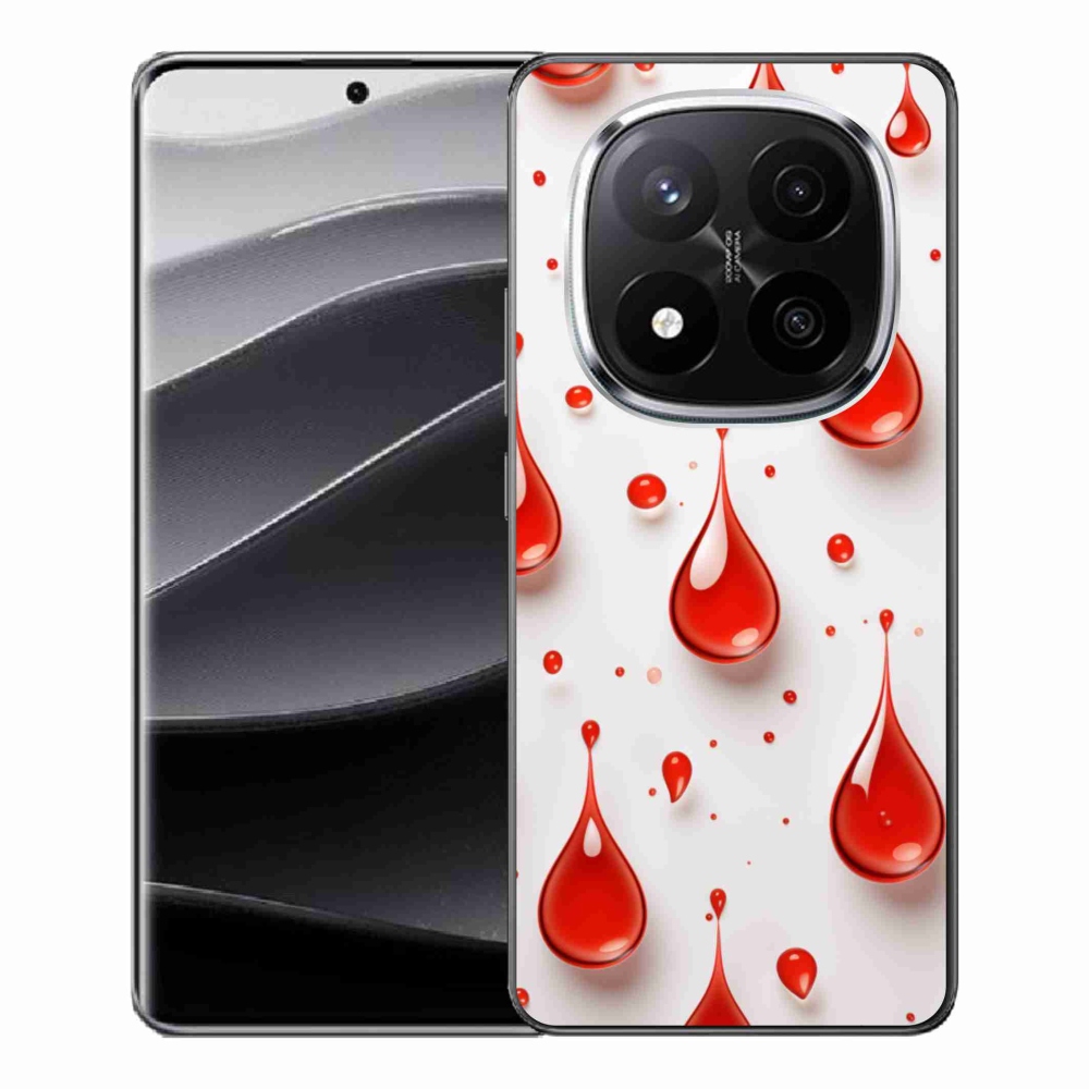 Gelový kryt mmCase na Xiaomi Redmi Note 14 Pro+ 5G - červené kapky