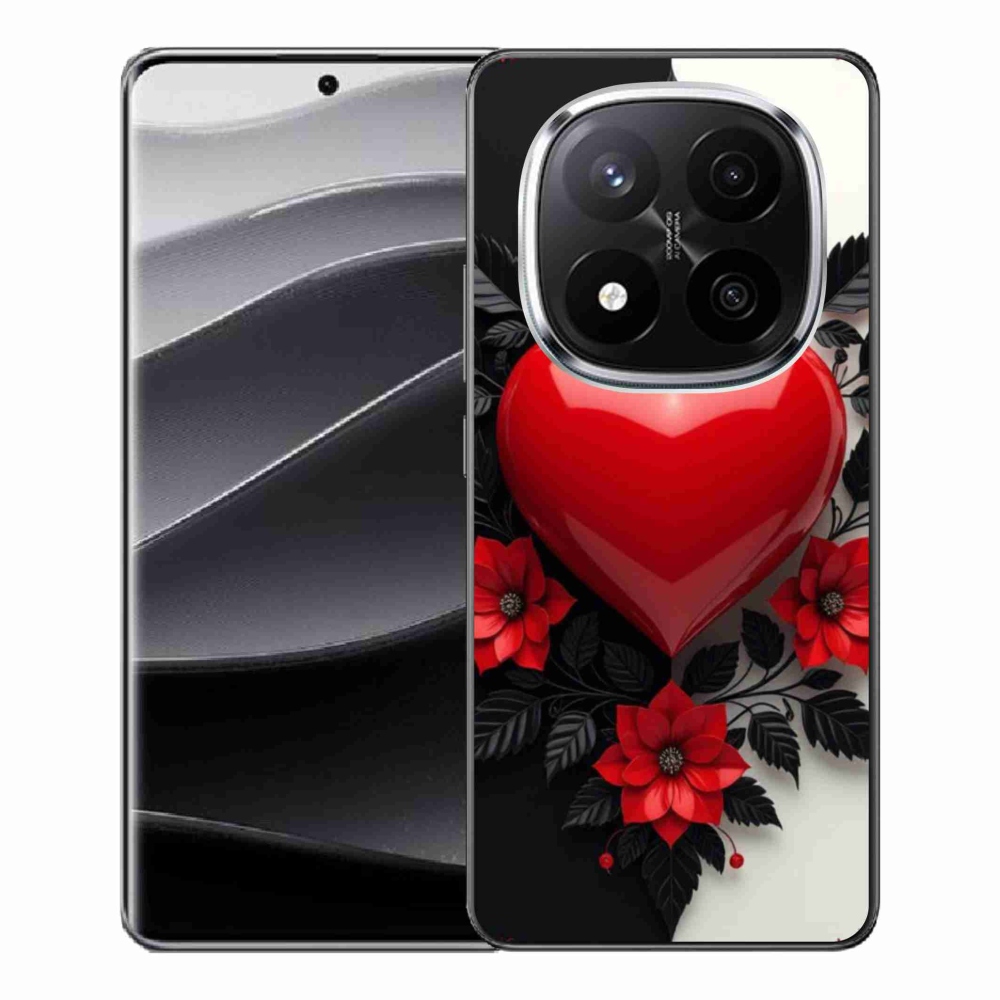 Gelový kryt mmCase na Xiaomi Redmi Note 14 Pro+ 5G - červené srdce