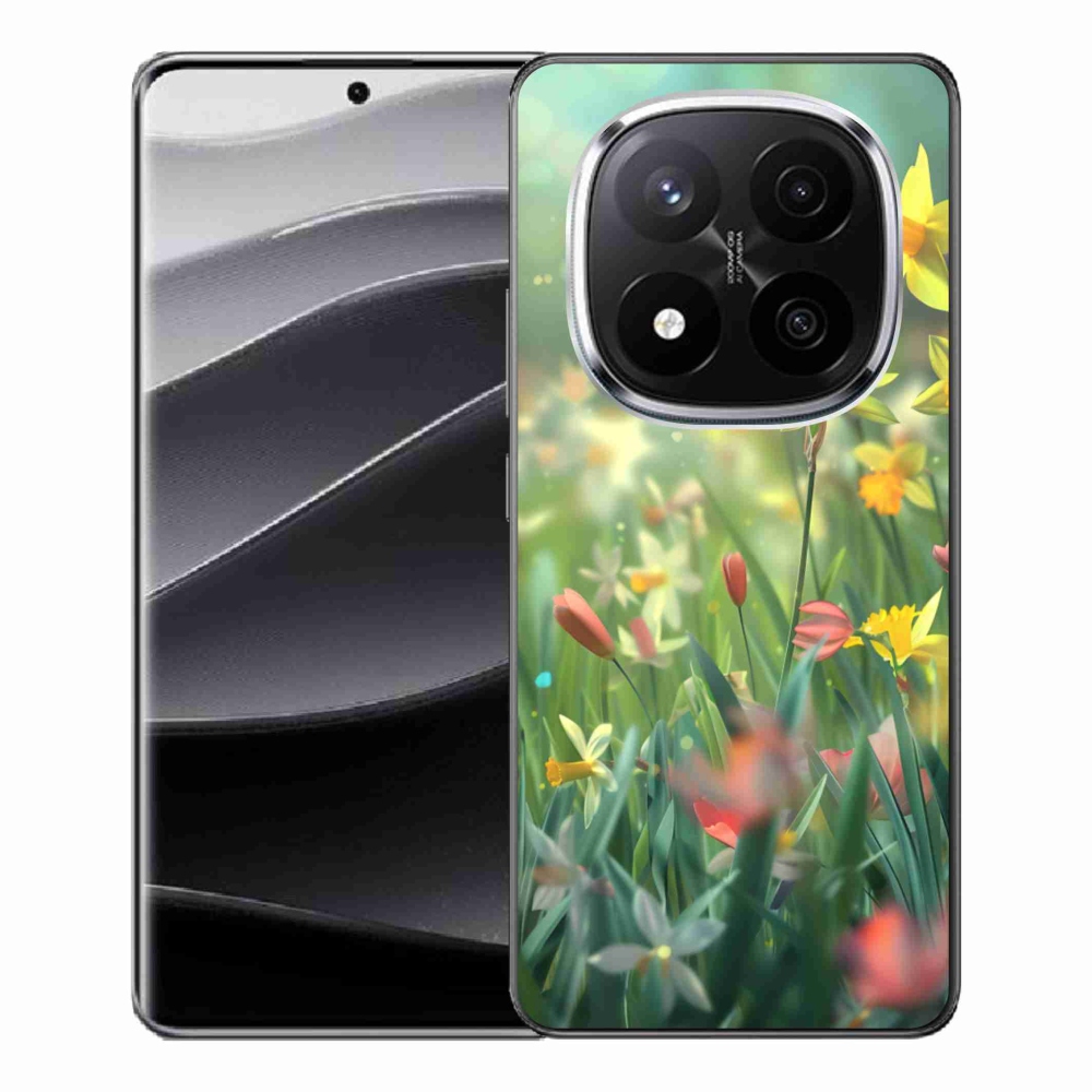 Gelový kryt mmCase na Xiaomi Redmi Note 14 Pro+ 5G - jarní květy