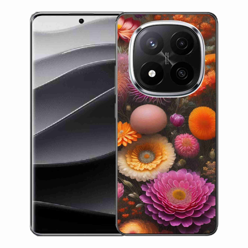 Gelový kryt mmCase na Xiaomi Redmi Note 14 Pro+ 5G - květinová kompozice