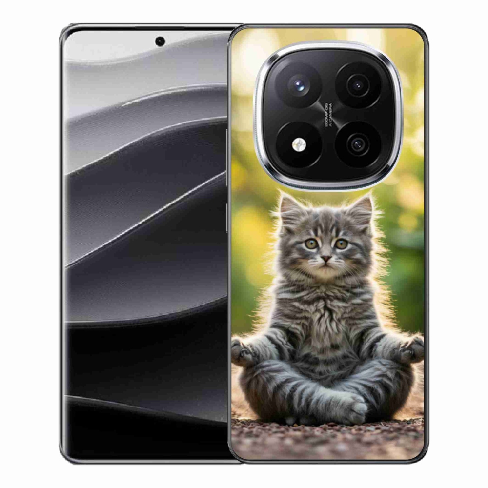 Gelový kryt mmCase na Xiaomi Redmi Note 14 Pro+ 5G - meditující kotě