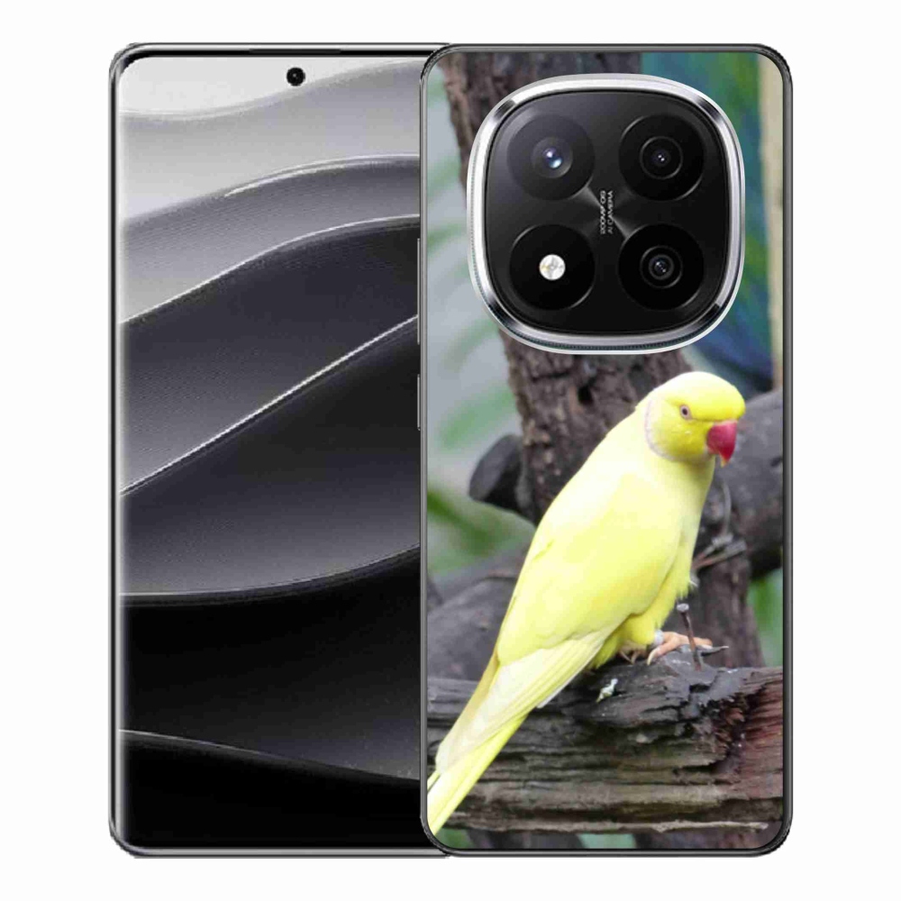 Gelový kryt mmCase na Xiaomi Redmi Note 14 Pro+ 5G - papoušek alexandr žlutý