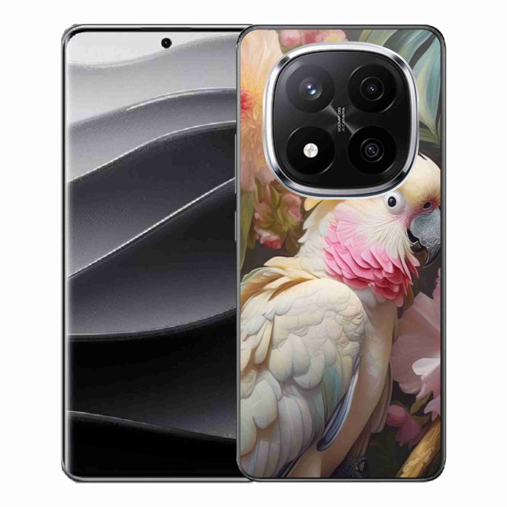 Gelový kryt mmCase na Xiaomi Redmi Note 14 Pro+ 5G - papoušek kakadu růžový 2