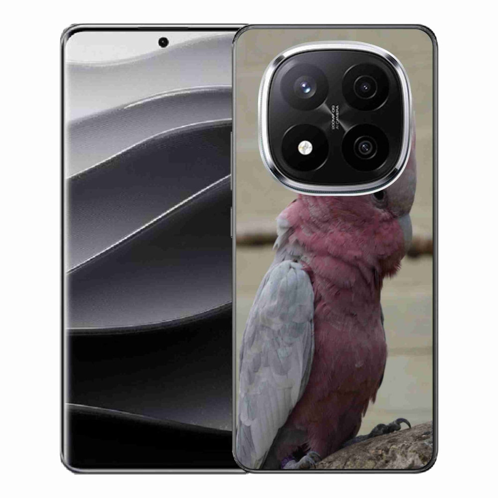 Gelový kryt mmCase na Xiaomi Redmi Note 14 Pro+ 5G - papoušek kakadu růžový