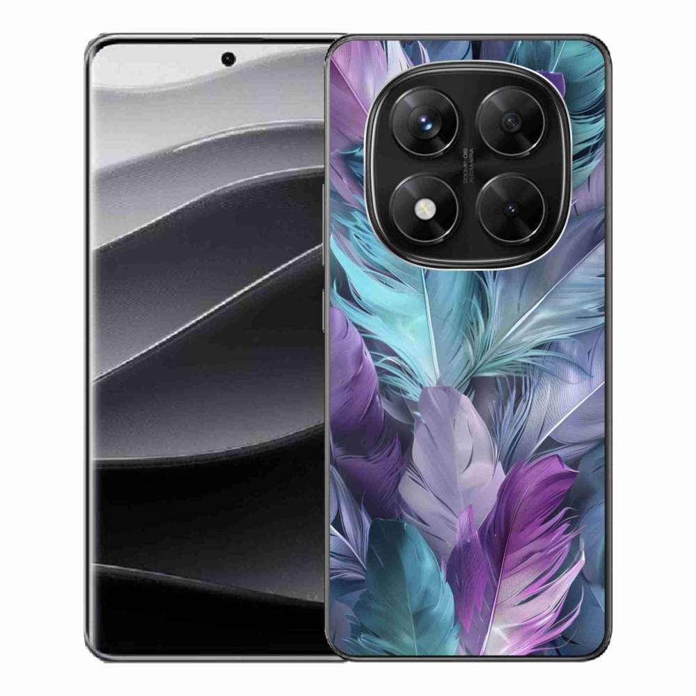 Gelový kryt mmCase na Xiaomi Redmi Note 14 Pro 5G/Poco X7 5G - barevné peří 2