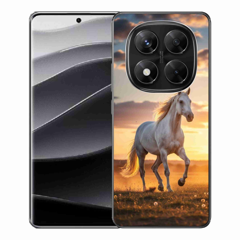 Gelový kryt mmCase na Xiaomi Redmi Note 14 Pro 5G/Poco X7 5G - běžící bílý kůň 2