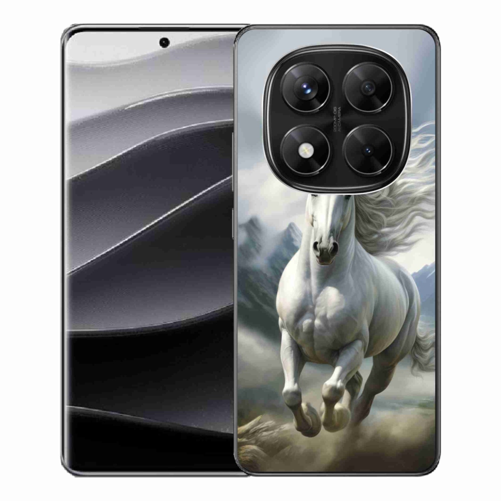 Gelový kryt mmCase na Xiaomi Redmi Note 14 Pro 5G/Poco X7 5G - běžící bílý kůň 3