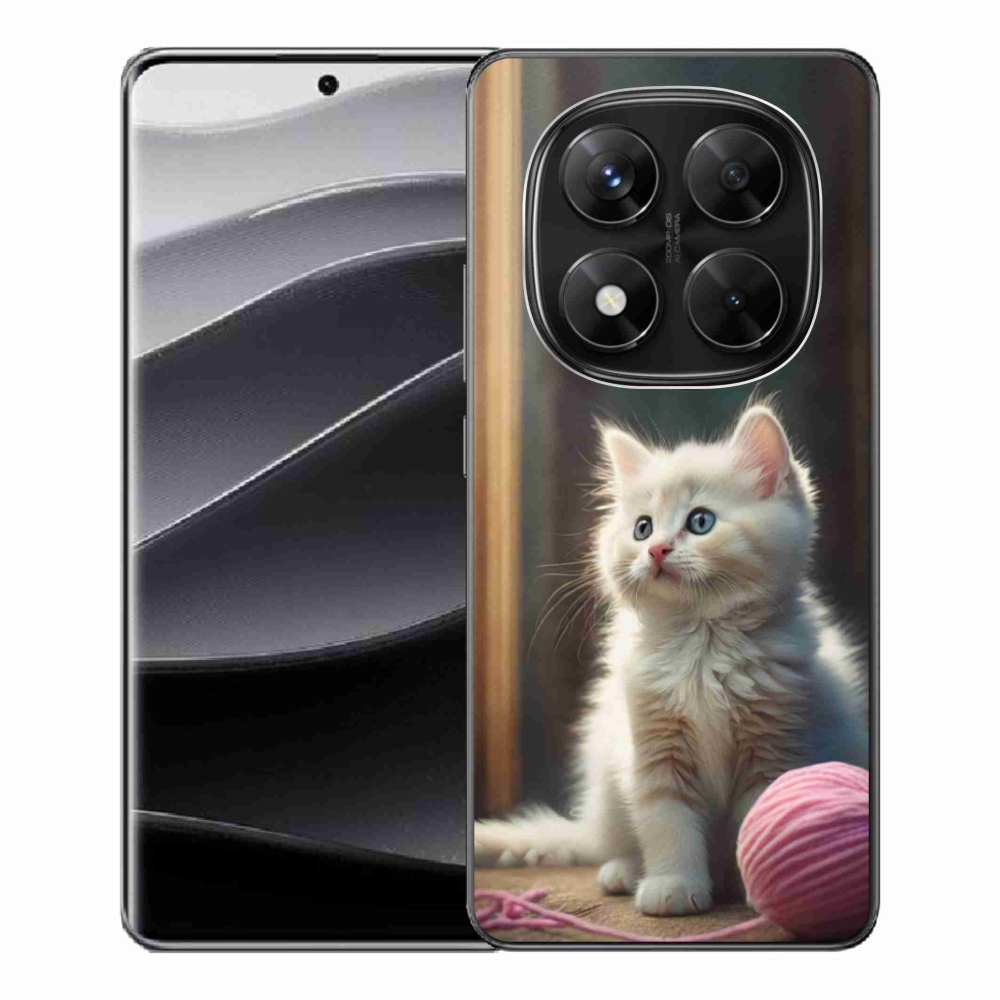 Gelový kryt mmCase na Xiaomi Redmi Note 14 Pro 5G/Poco X7 5G - bílé kotě 2