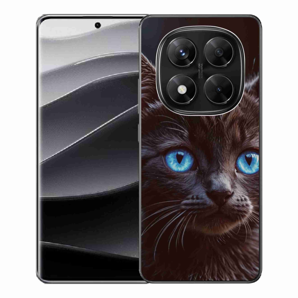 Gelový kryt mmCase na Xiaomi Redmi Note 14 Pro 5G/Poco X7 5G - černé kotě 2