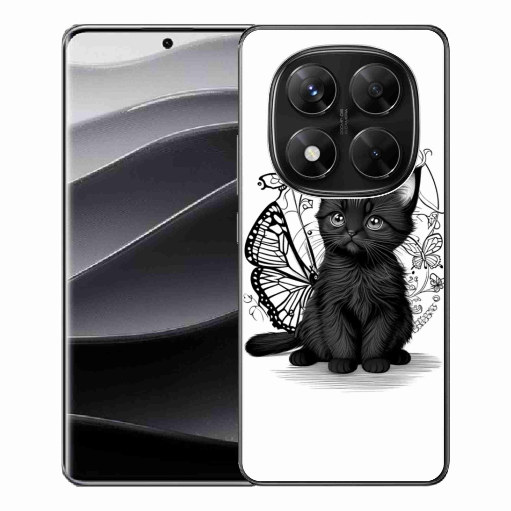 Gelový kryt mmCase na Xiaomi Redmi Note 14 Pro 5G/Poco X7 5G - černé kotě