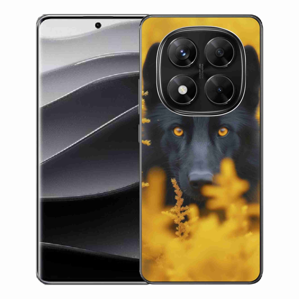 Gelový kryt mmCase na Xiaomi Redmi Note 14 Pro 5G/Poco X7 5G - černý vlk 2