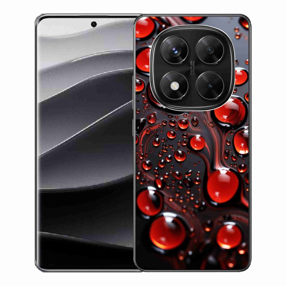 Gelový kryt mmCase na Xiaomi Redmi Note 14 Pro 5G/Poco X7 5G - červené kapky 2