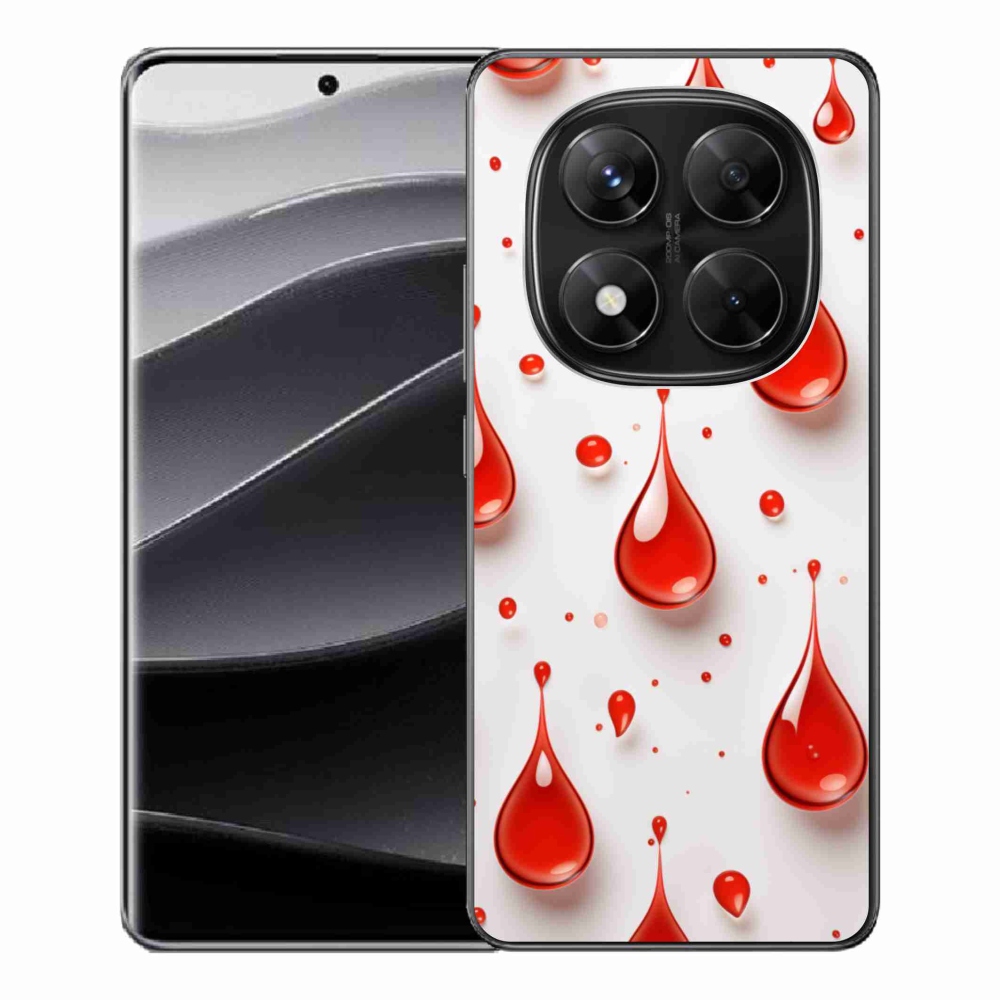 Gelový kryt mmCase na Xiaomi Redmi Note 14 Pro 5G/Poco X7 5G - červené kapky