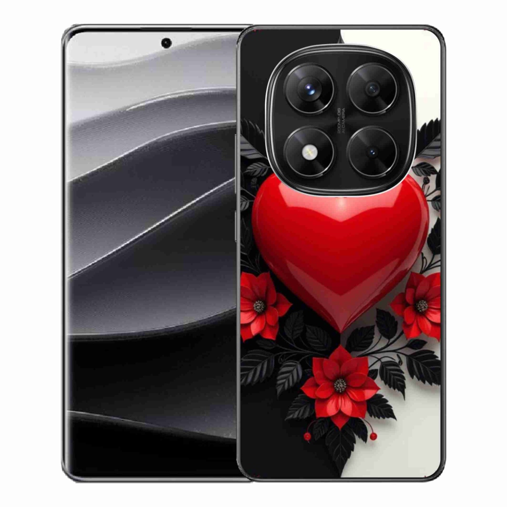 Gelový kryt mmCase na Xiaomi Redmi Note 14 Pro 5G/Poco X7 5G - červené srdce